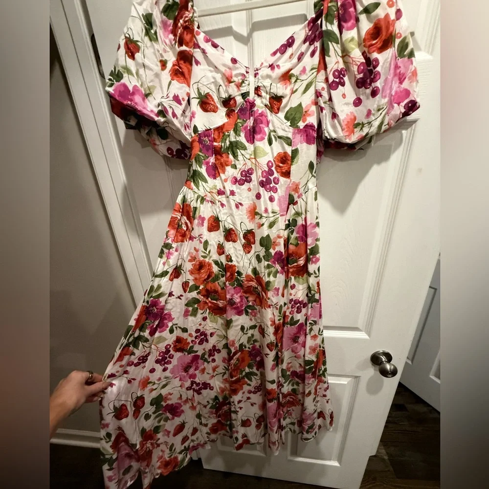 Abercrombie & Fitch Floral Puff Sleeve Maxi Dress - Picture 3 of 6